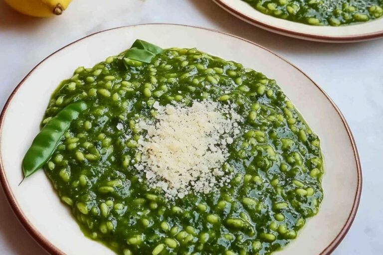 Risotto verde vibrante para sorprender a todos