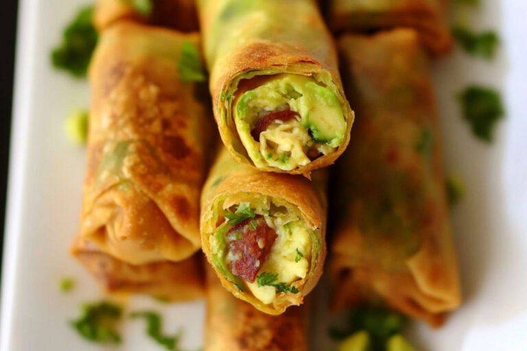 Rollos de aguacate y huevo irresistibles