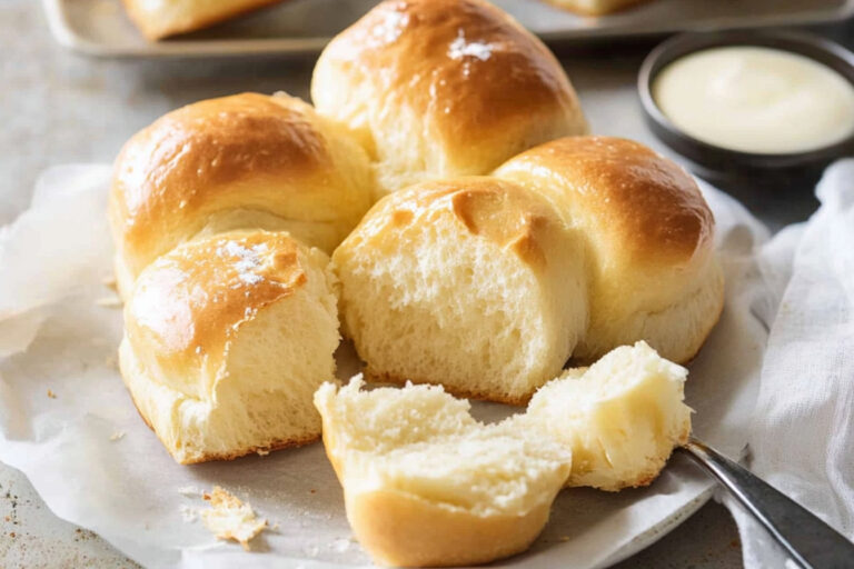 Rollos de cena suaves sin necesidad de amasar