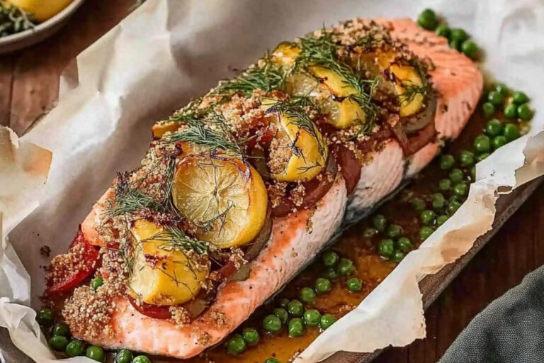 Salmón Relleno al Horno con Jersey Royals