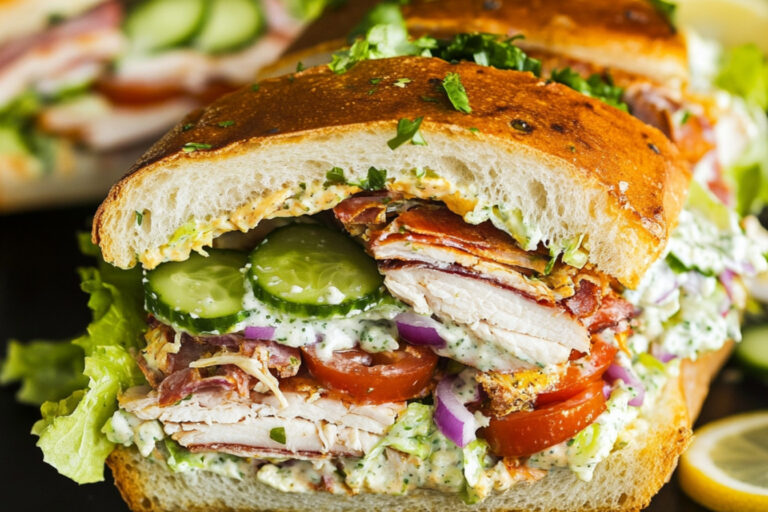 Sándwich de ensalada irresistible y refrescante