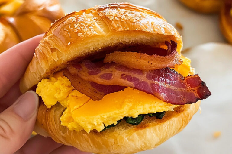 Sándwiches de croissant para un desayuno irresistible
