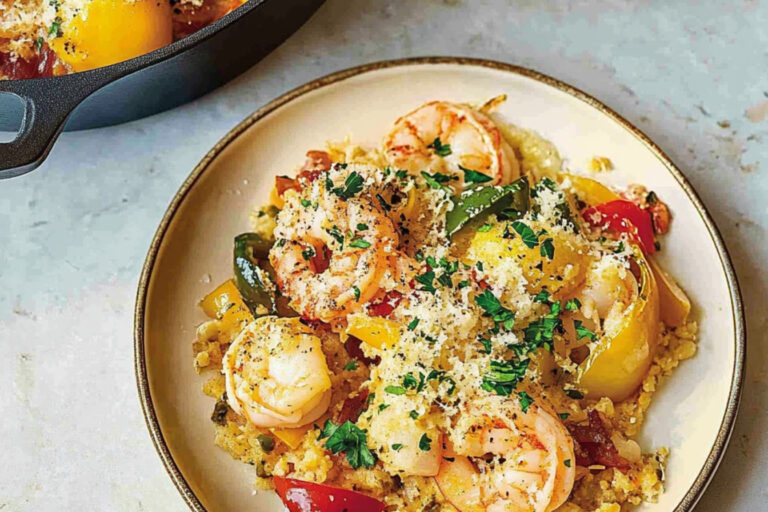 Sazona tu mesa con chorizo y gambas al horno