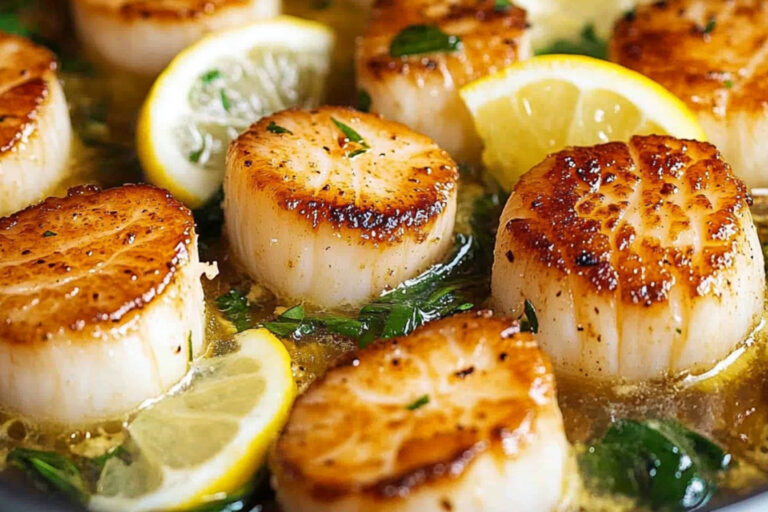 Scallops a la Plancha con Ajo y Albahaca