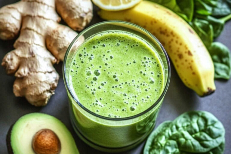 Smoothie Verde de Jengibre: Salud en un Vaso
