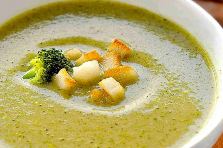 Sopa cremosa de brócoli saludable