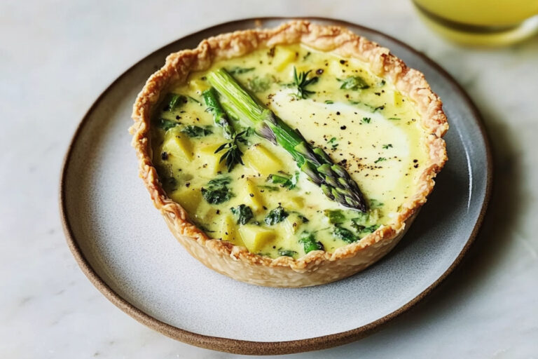 Sopa de quiche de espárragos deliciosa y fácil