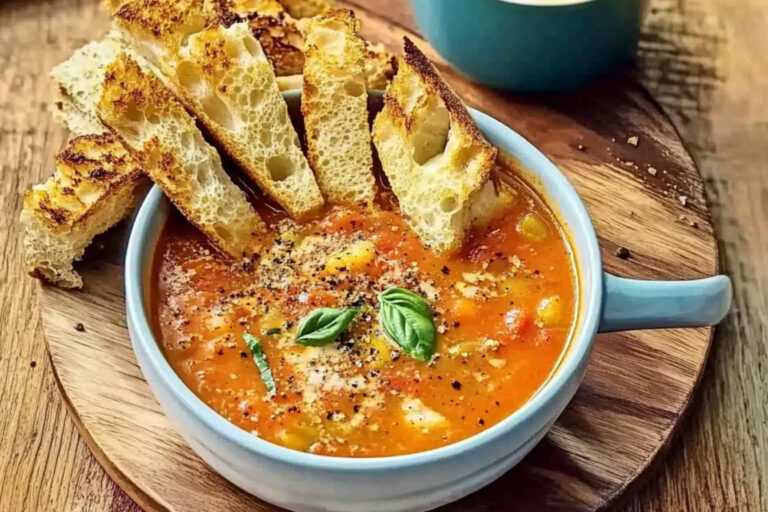Sopa de tomate deliciosa y reconfortante