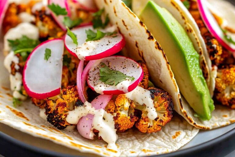 Tacos de coliflor asada irresistibles y saludables