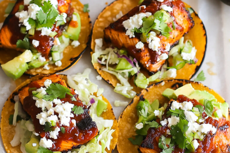 Tacos de salmón a la parrilla irresistibles