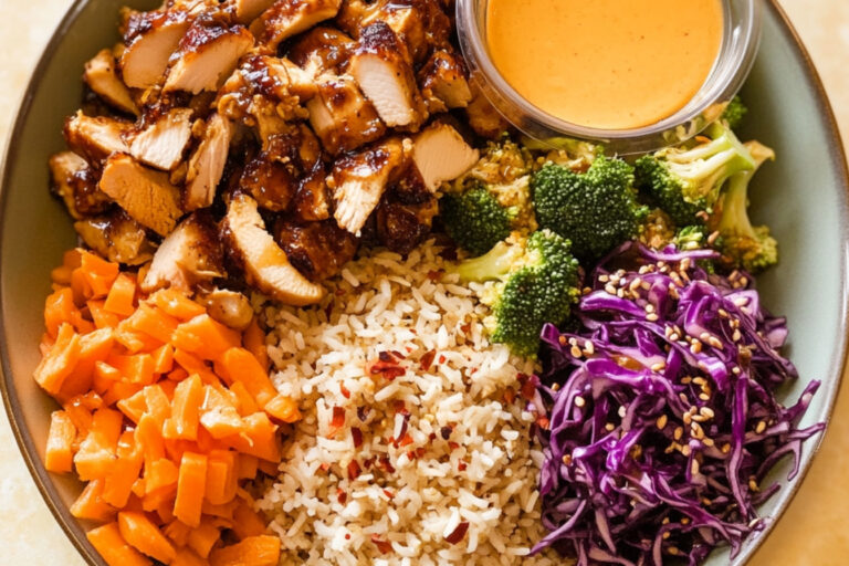 Tazón de Pollo con Miel Picante y Sabores únicos