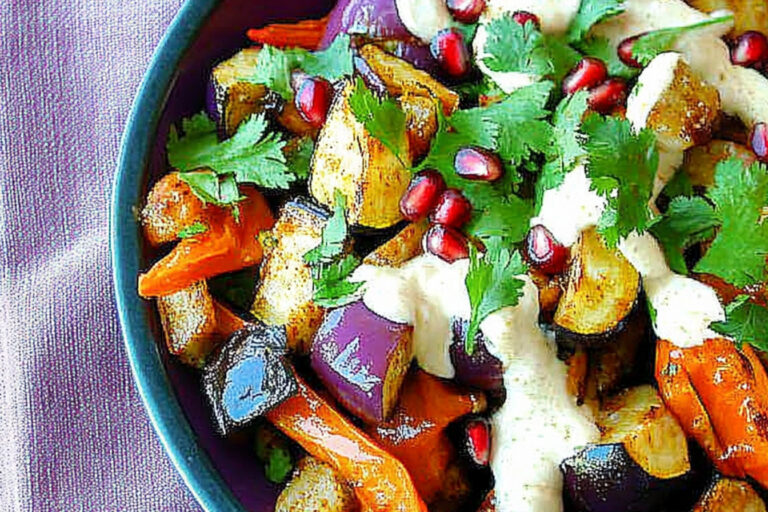 Verduras Asadas de Medio Oriente con Tahini
