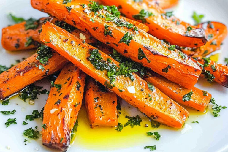 Zanahorias asadas con mantequilla de perejil deliciosa