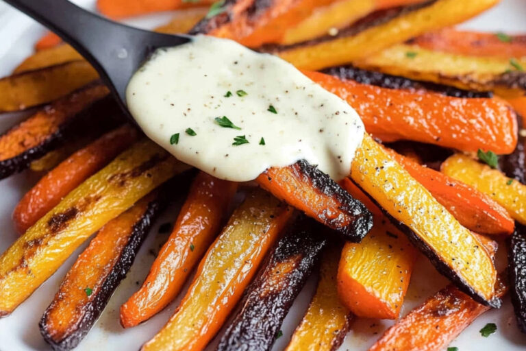 Zanahorias asadas con salsa de tahini deliciosa