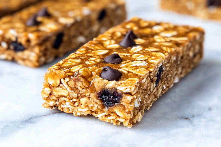Barras de granola caseras con mantequilla de maní