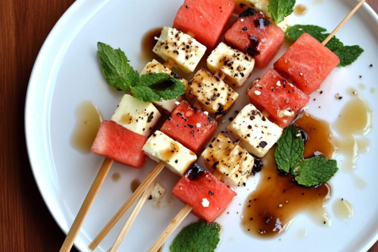 Deliciosas brochetas de sandía para sorprender