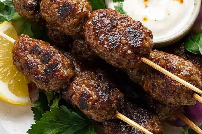 Deliciosas Koftas de Cordero con Salsa de Yogur