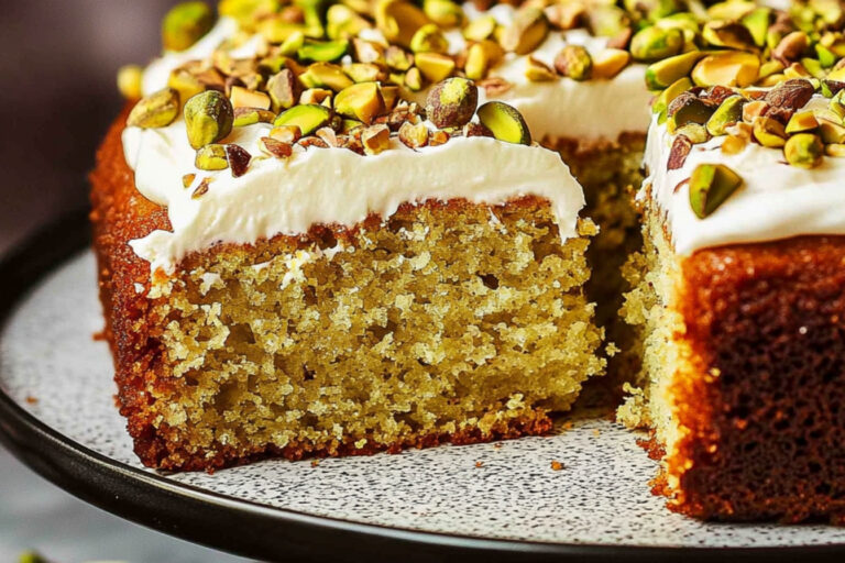 Delicioso pastel de pistacho fácil de preparar