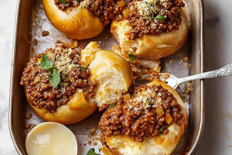 Deliciosos bollos de bolognesa y queso