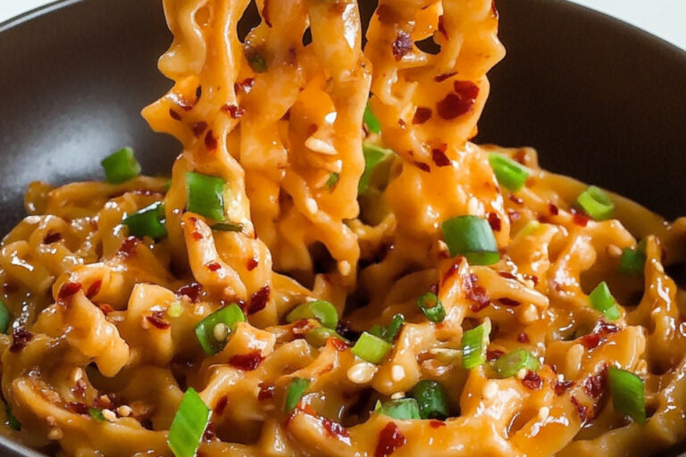 ¡Deliciosos fideos con aceite picante de ajo!