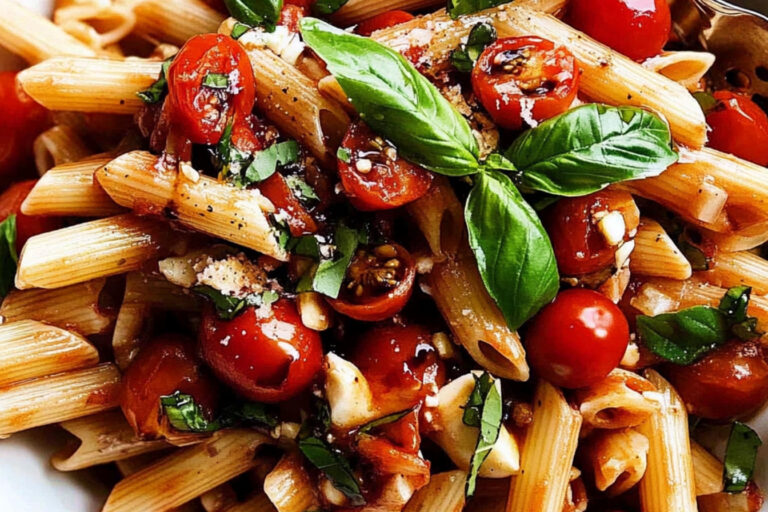 Ensalada de pasta bruschetta para el verano