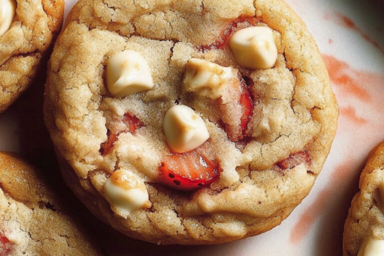 Galletas de fresa y chocolate blanco irresistibles