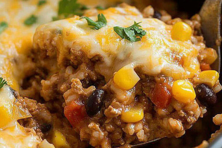 Receta deliciosa de cazuela mexicana de carne y arroz
