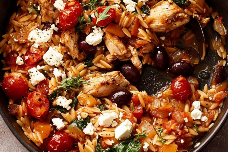 Sabroso pollo griego al horno con orégano