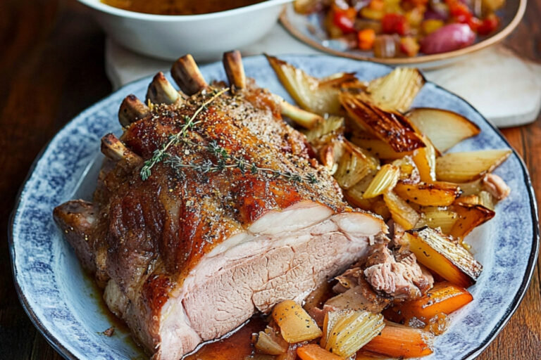 ¡Deliciosa y jugosa carne de cerdo al horno!