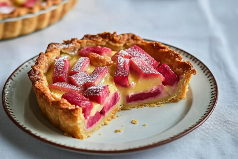 ¡La Última Tendencia en Tartas de Ruibarbo y Crema!