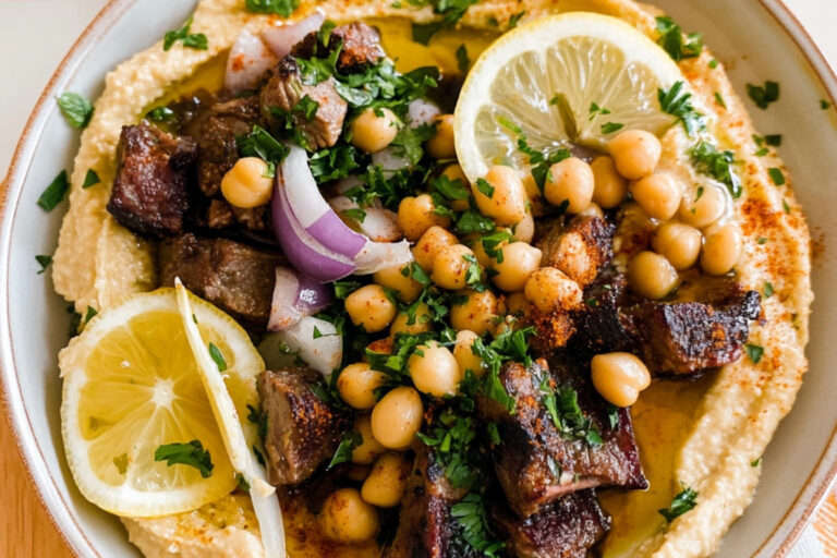 ¡No Creerás lo Delicioso que es este Hummus con Cordero!
